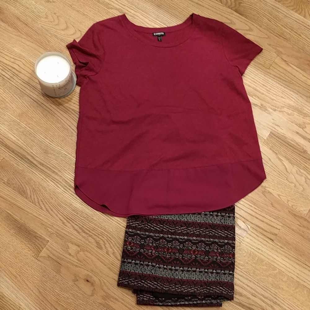 Express Top with Partial Sheer bottom